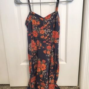 Spaghetti Staop Floral Dress